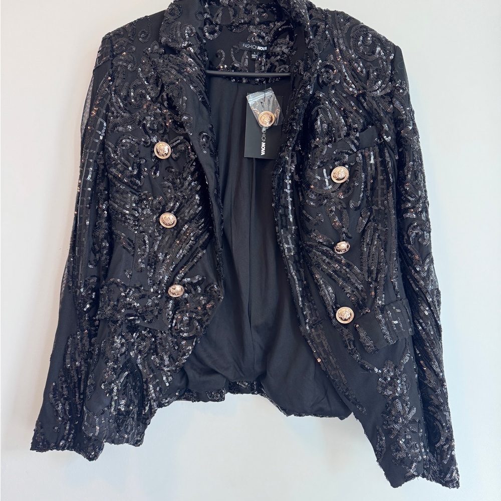 Fashion Nova Eye Catcher Sequin Suit Set